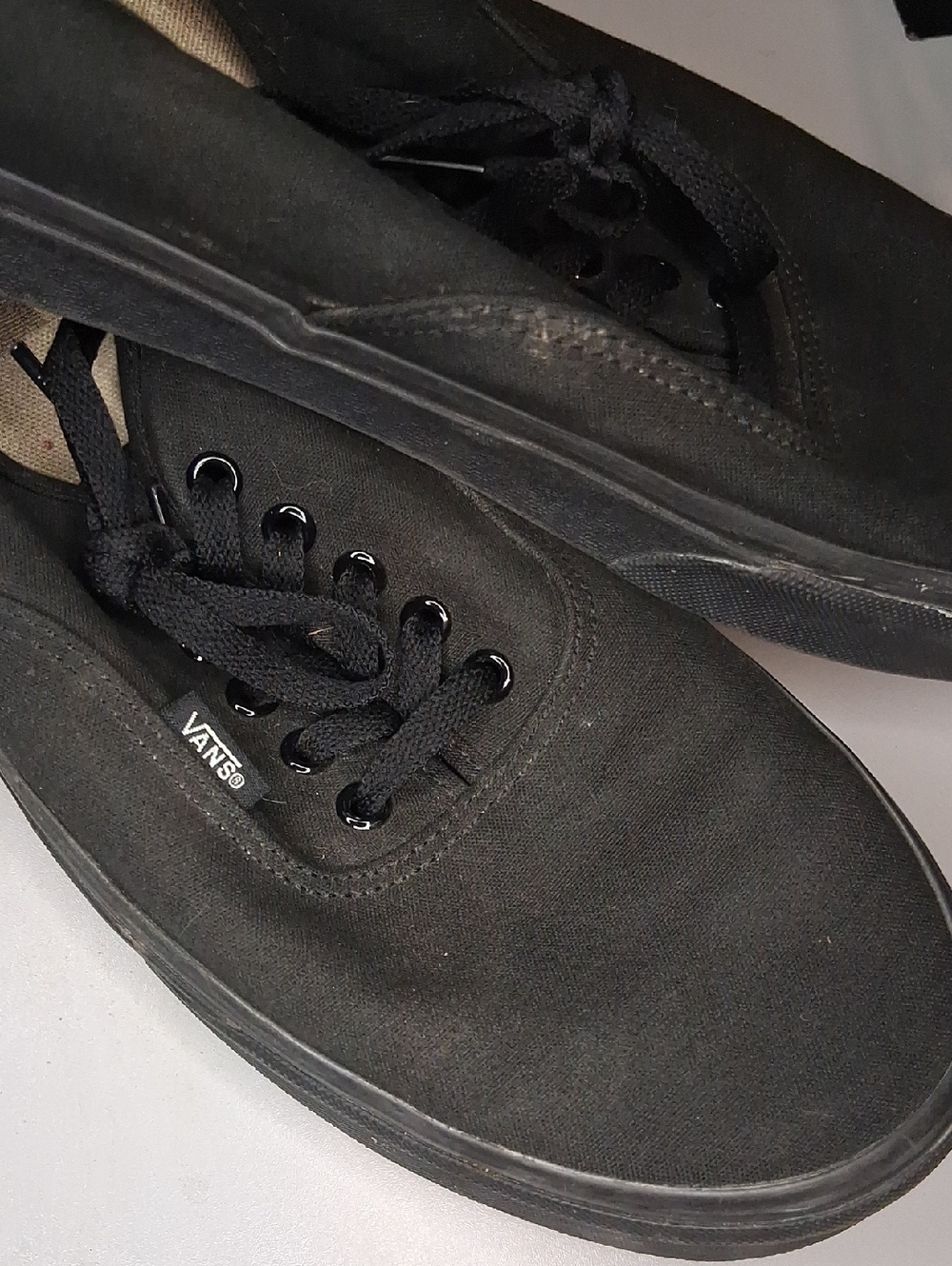 Vans Black Canvas Low-Top Sneakers